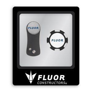 Ahead Switchfix Divot Repair Tool & Poker Chip Ball Marker Gift Set - Black-Silver