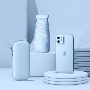 Mini Portable Folded Umbrella with Case