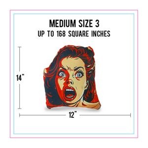 Medium Size 3 Full Color Life-Like Pillow (Up to 168 square inches)