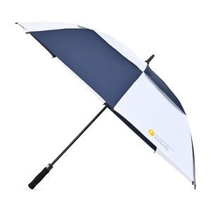 Elements 60" Recycled Auto Open Double Canopy Golf Umbrella - Navy-White