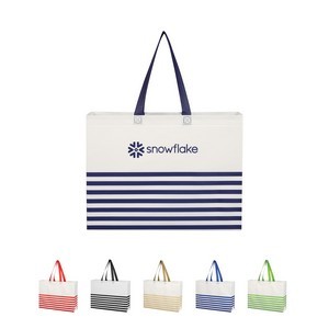 Non-woven Horizontal Stripe Tote Bag