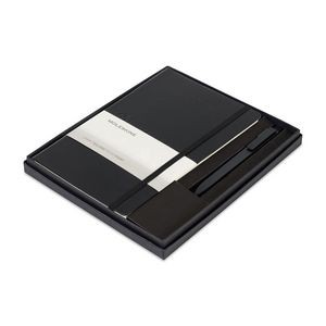 Moleskine®Soft Cover Large 12-Month Weekly 2025 Planner and GO Pen Gift Set - Black