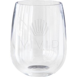 12 oz Clear Stemless Wine Glass