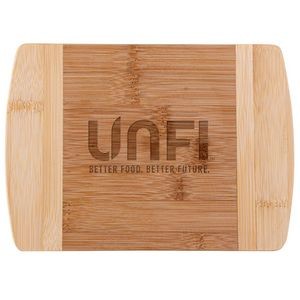 The Wellington 8-Inch Two-Tone Bamboo Cutting Board (Factory Direct - 10-12 Weeks Ocean)