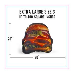 X-Large Size 3 Full Color Life-Like Pillow (Up to 400 square inches)