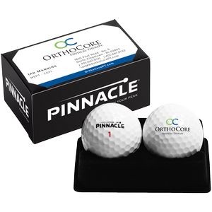 Pinnacle Distance 2- Golf Ball Business Card Box