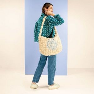 Carryall Shoulder Bag - Cloud Quilted Material