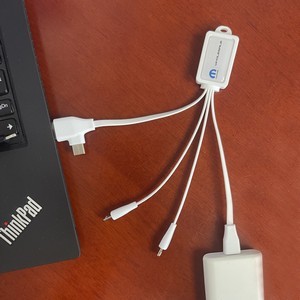 3-in-1 Charging Cable with Epoxy Dome Imprint