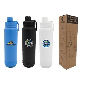 24 oz. Recycled Stainless Speaker Bottle, Full Color Digital