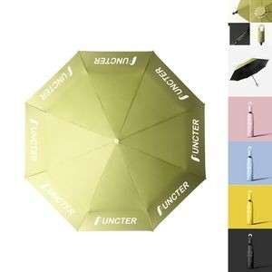 Portable Umbrella with Novelty Carabiner Handle Automatic Three Fold Umbrella