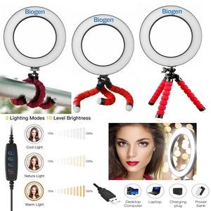 Promotek iBank® 8" Ring Light with Tripod Stand (Red)