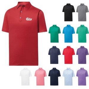 Foot Joy Solid Lisle Set On Placket Polo