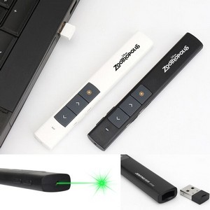 Wireless Presentation Clicker with 100m Range & Green Laser Pointer