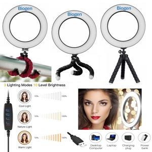 Promotek iBank® 8" Ring Light with Tripod Stand (Black)