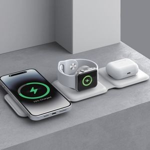 Trio Pro - 3-In-1 Travel Charger With Case - White