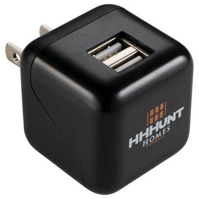 Custom Branded USB Dual Output AC Adaptor