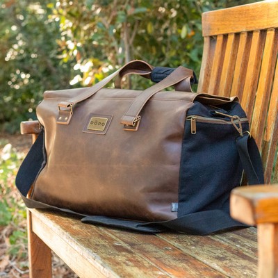 Danville Leather & Canvas Duffel Bag from geek tech branding