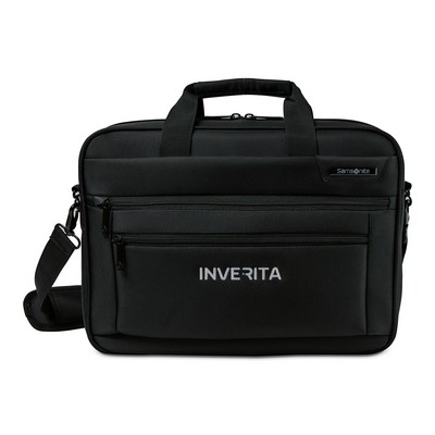 Samsonite Classic Business Perfect Fit Two Gusset Laptop Portfolio - Black