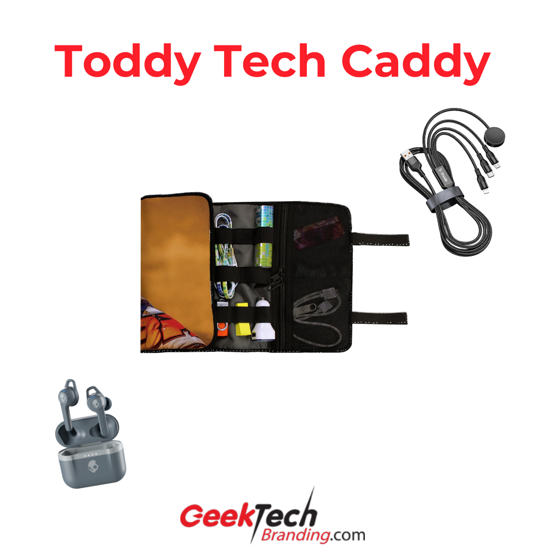 custom tech caddy from geek tech branding