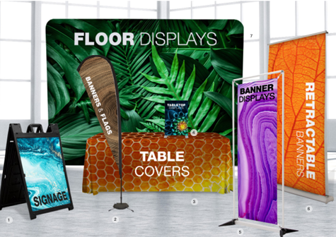 custom printed trade show displays